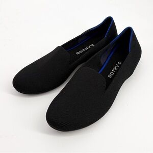Rothy’s Womens Black Knit Loafers Size 9
